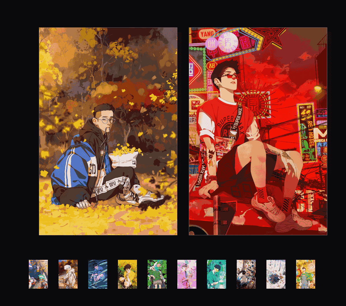 《孙无力系列插画收藏集》表情包&高清壁纸，支持导入微信和QQ作为表情包-哔哩小岛
