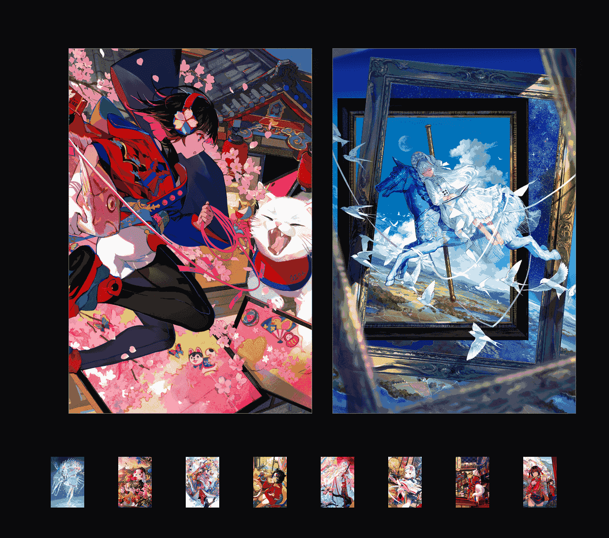藤原收藏集《极彩少女巡礼》表情包&高清壁纸，支持导入微信和QQ作为表情包-哔哩小岛