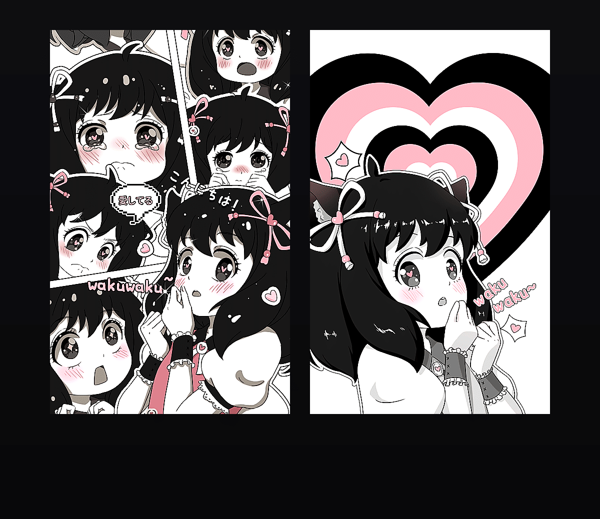 《漫画心动少女》表情包&高清壁纸，支持导入微信和QQ作为表情包-表情包小岛