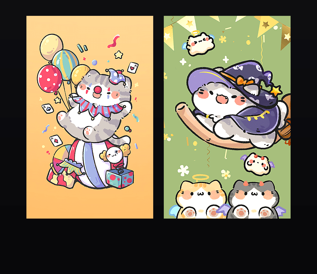 《愚人节捣蛋猫猫》表情包&高清壁纸，支持导入微信和QQ作为表情包-表情包小岛