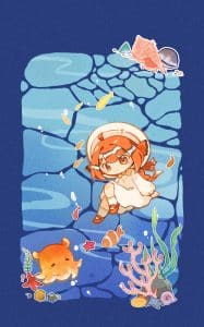 《深海小丑鱼少女》表情包&高清壁纸，支持导入微信和QQ作为表情包-表情包小岛