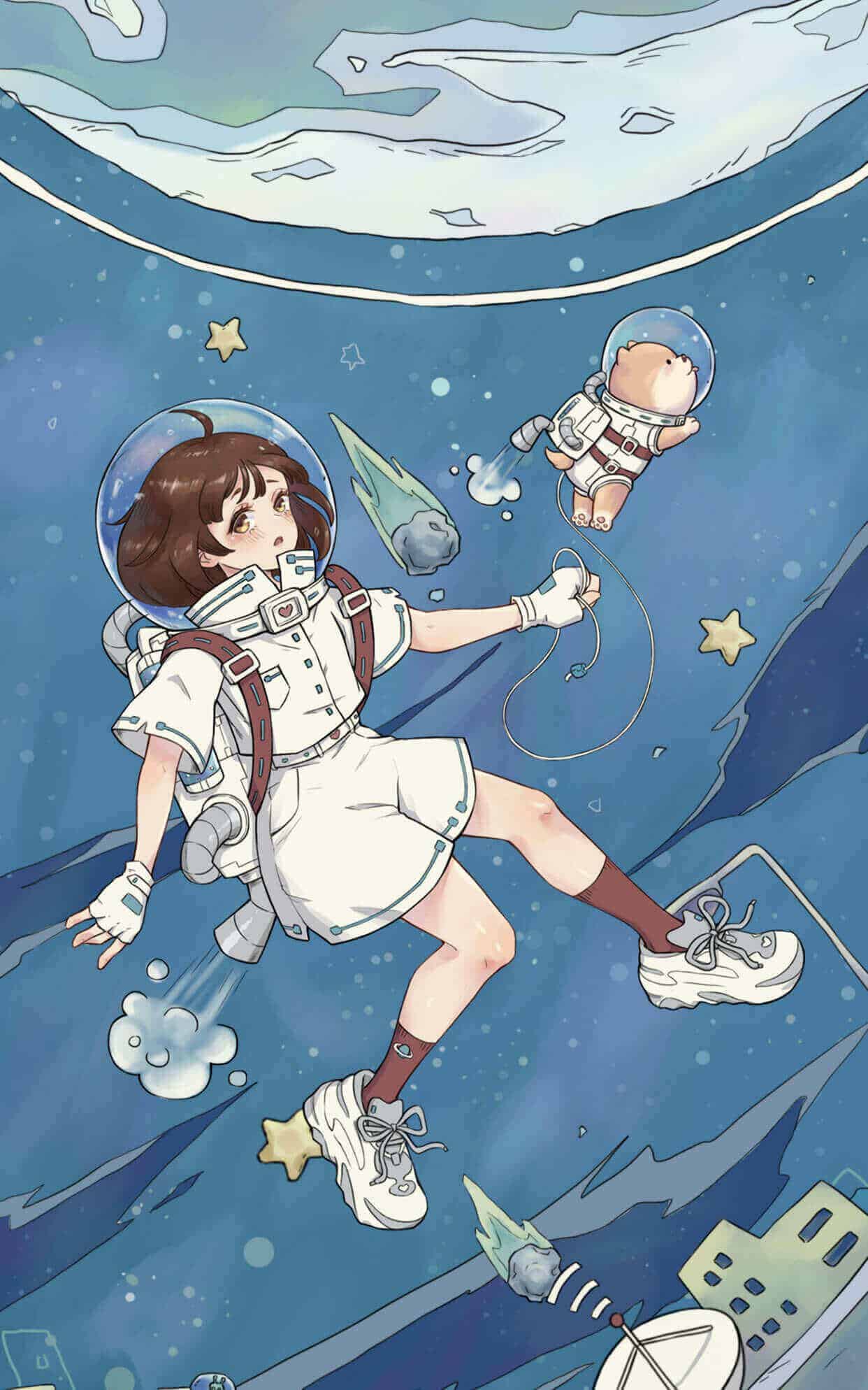 《漫步宇宙少女》表情包&高清壁纸，支持导入微信和QQ作为表情包-表情包小岛