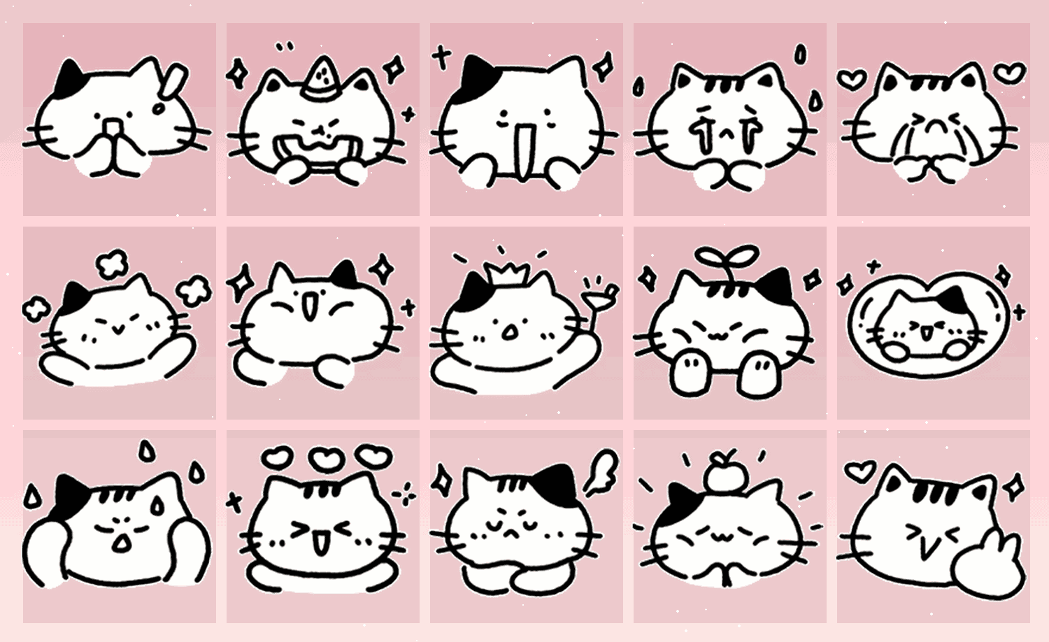 猫猫可爱涂鸦 表情包预览