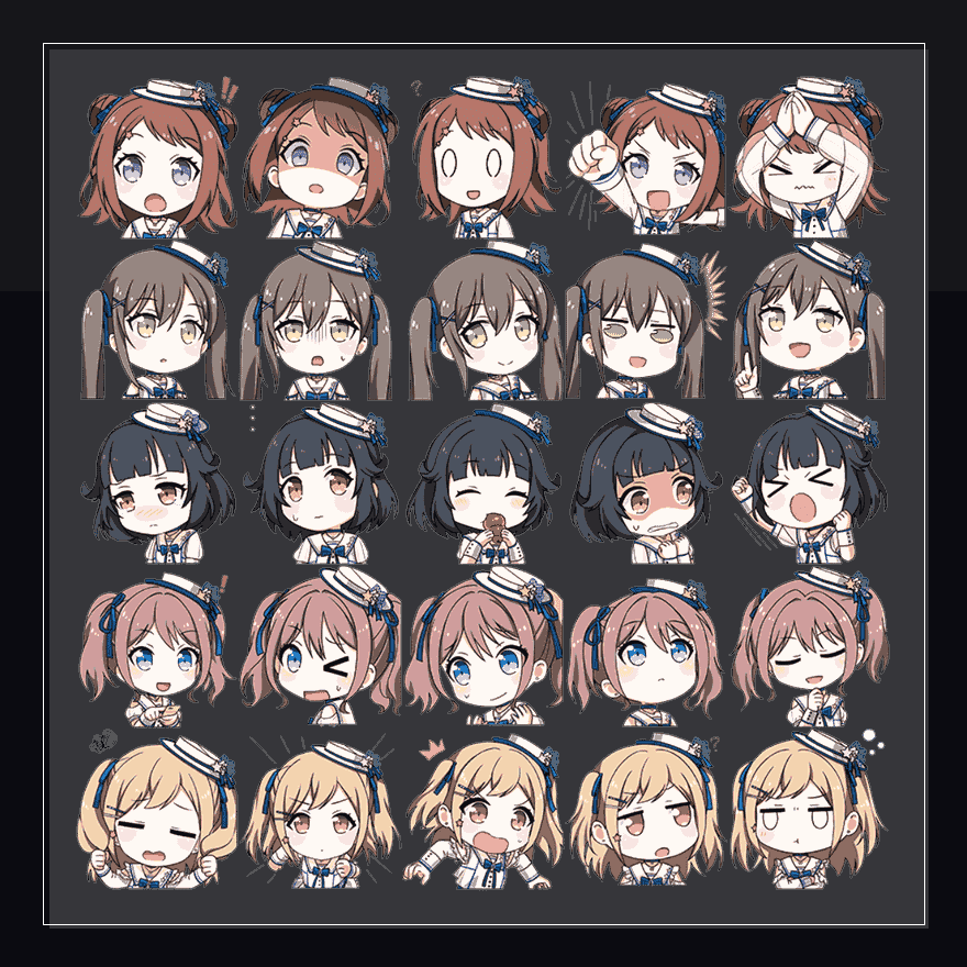 Poppin'Party 表情包预览