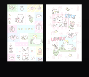 《马卡龙少女手账》表情包&高清壁纸，支持导入微信和QQ作为表情包-表情包小岛