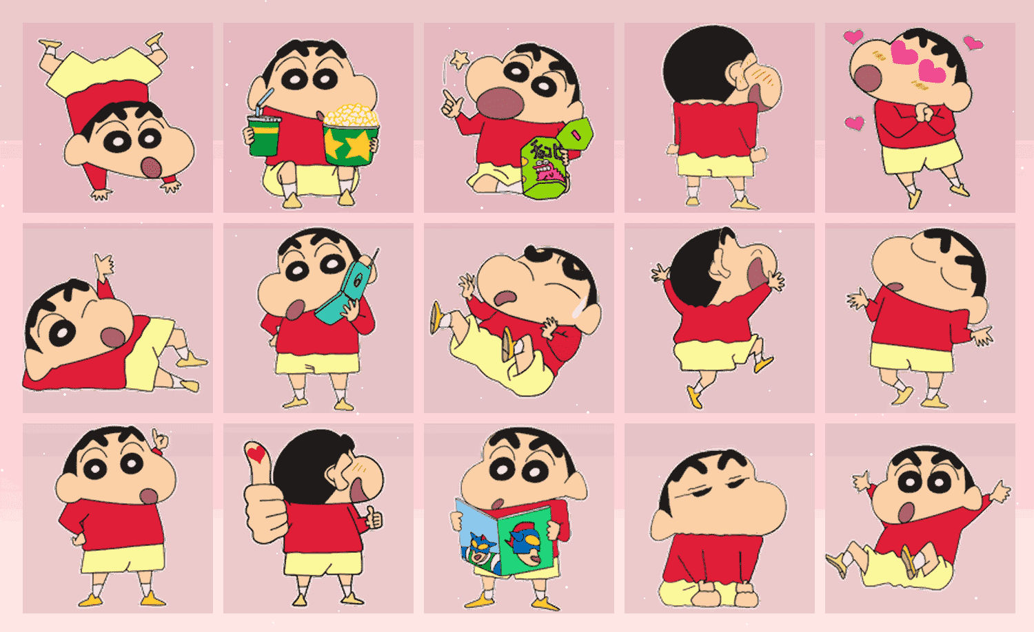 蜡笔小新 快乐假期 表情包预览