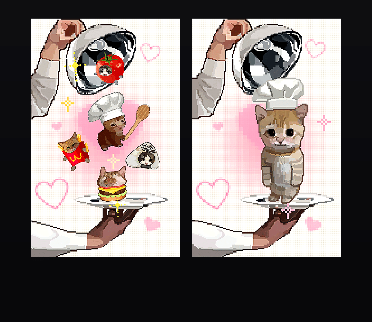 《上菜版猫meme》表情包&高清壁纸，支持导入微信和QQ作为表情包-表情包小岛