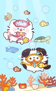 《卷卷猫海洋世界》表情包&高清壁纸，支持导入微信和QQ作为表情包-表情包小岛