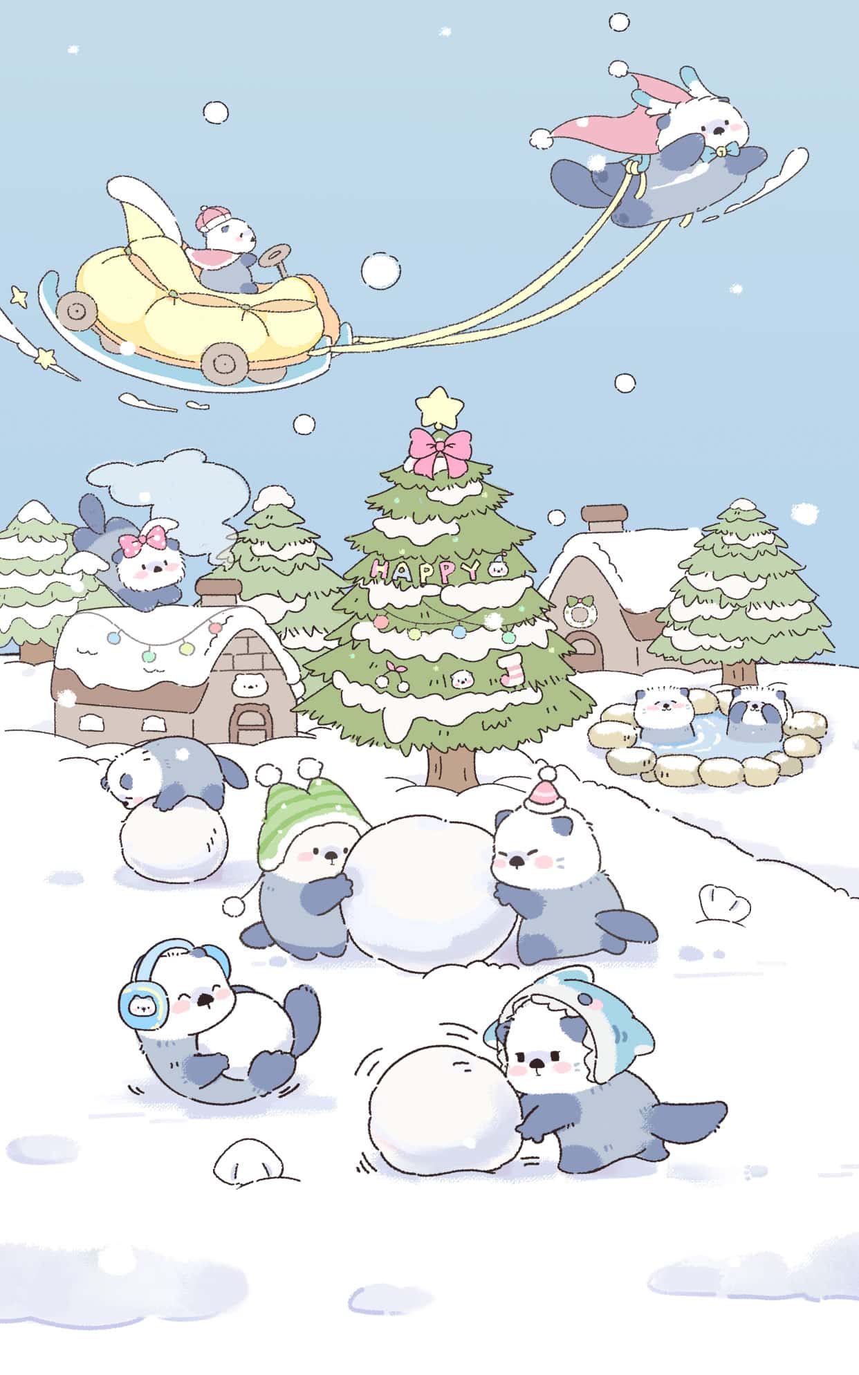 《海獭宝宝·雪域之旅》表情包&高清壁纸，支持导入微信和QQ作为表情包-表情包小岛