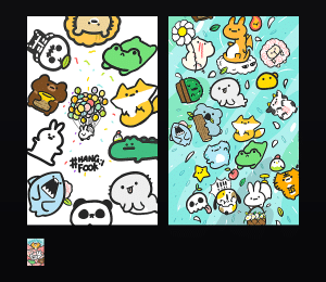 《HANGFOOK涂鸦小动物》表情包&高清壁纸，支持导入微信和QQ作为表情包-表情包小岛