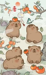 《卡皮巴拉·柿柿如意》表情包&高清壁纸，支持导入微信和QQ作为表情包-表情包小岛