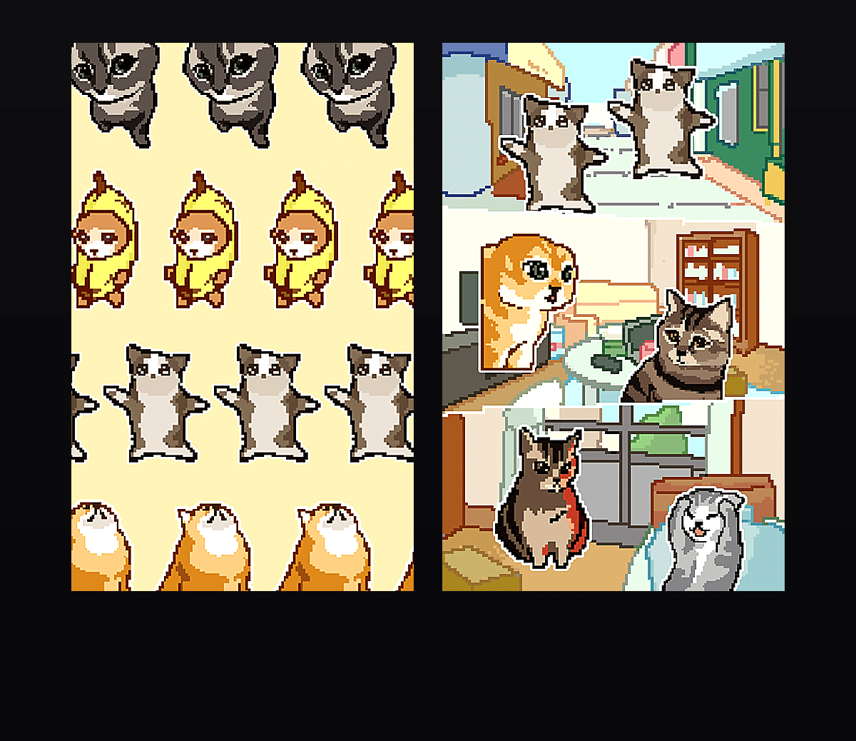 《像素猫meme宇宙》表情包&高清壁纸，支持导入微信和QQ作为表情包-表情包小岛