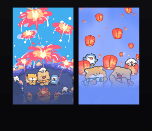 《小熊Joy新年烟火》表情包&高清壁纸，支持导入微信和QQ作为表情包-表情包小岛