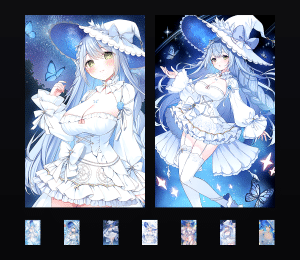 《冬日魔女·九色鹿》表情包&高清壁纸，支持导入微信和QQ作为表情包-表情包小岛