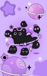 《亚系小黑猫》表情包&高清壁纸，支持导入微信和QQ作为表情包-表情包小岛