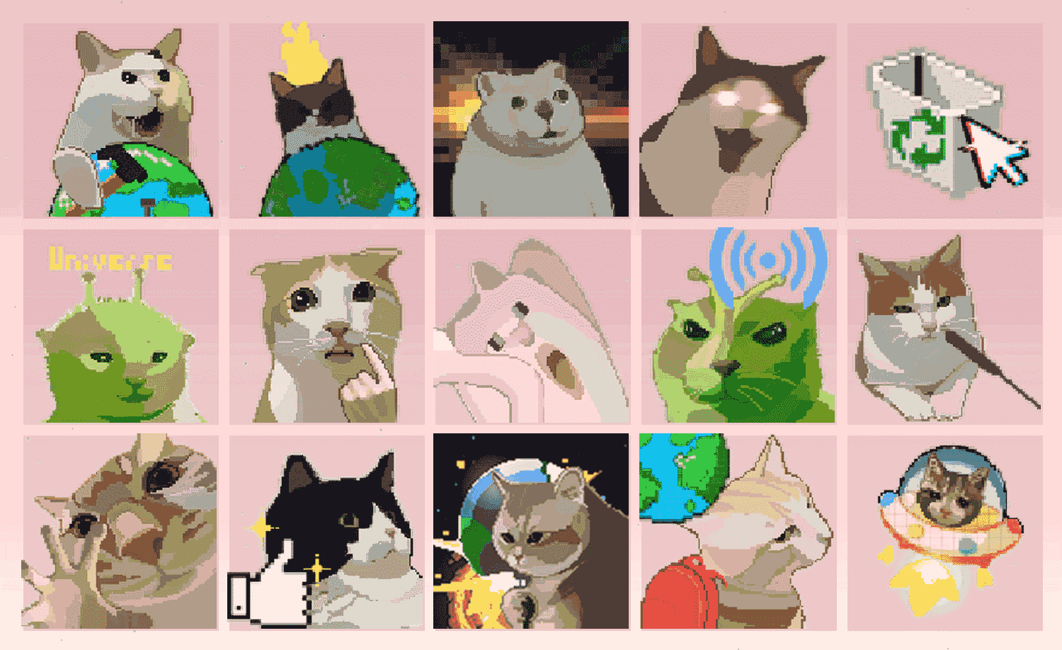 宇宙猫meme 表情包预览