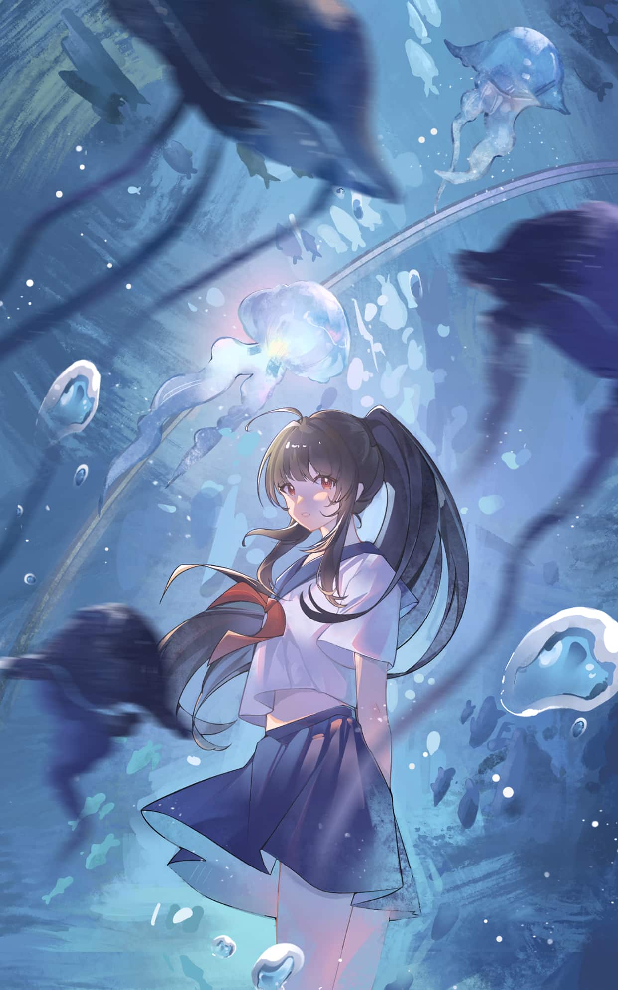 《靛蓝少女》表情包&高清壁纸，支持导入微信和QQ作为表情包-表情包小岛