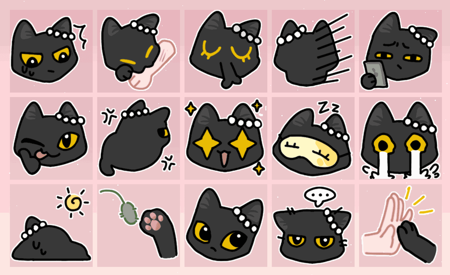 魔法月影猫 表情包预览