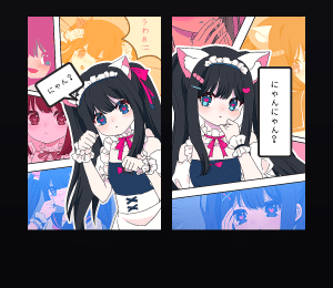 《靛蓝猫耳娘》表情包&高清壁纸，支持导入微信和QQ作为表情包-表情包小岛