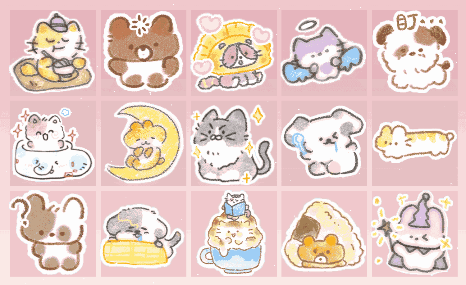 猫猫拼盘 表情包预览