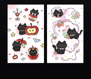 《奶油苹果猫》表情包&高清壁纸，支持导入微信和QQ作为表情包-表情包小岛