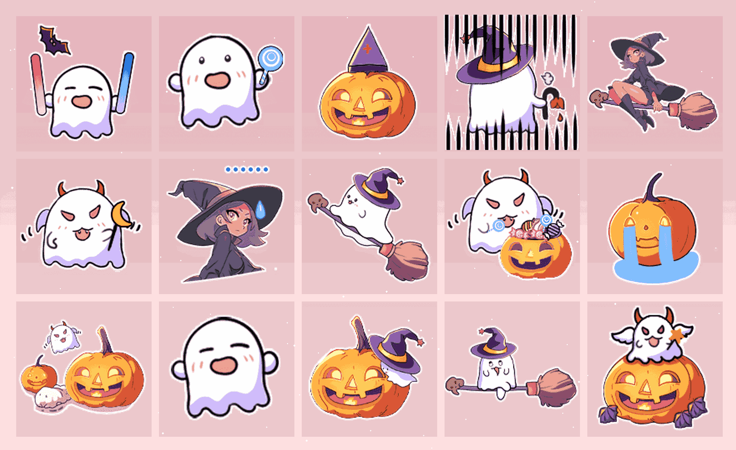魔女与精灵 表情包预览