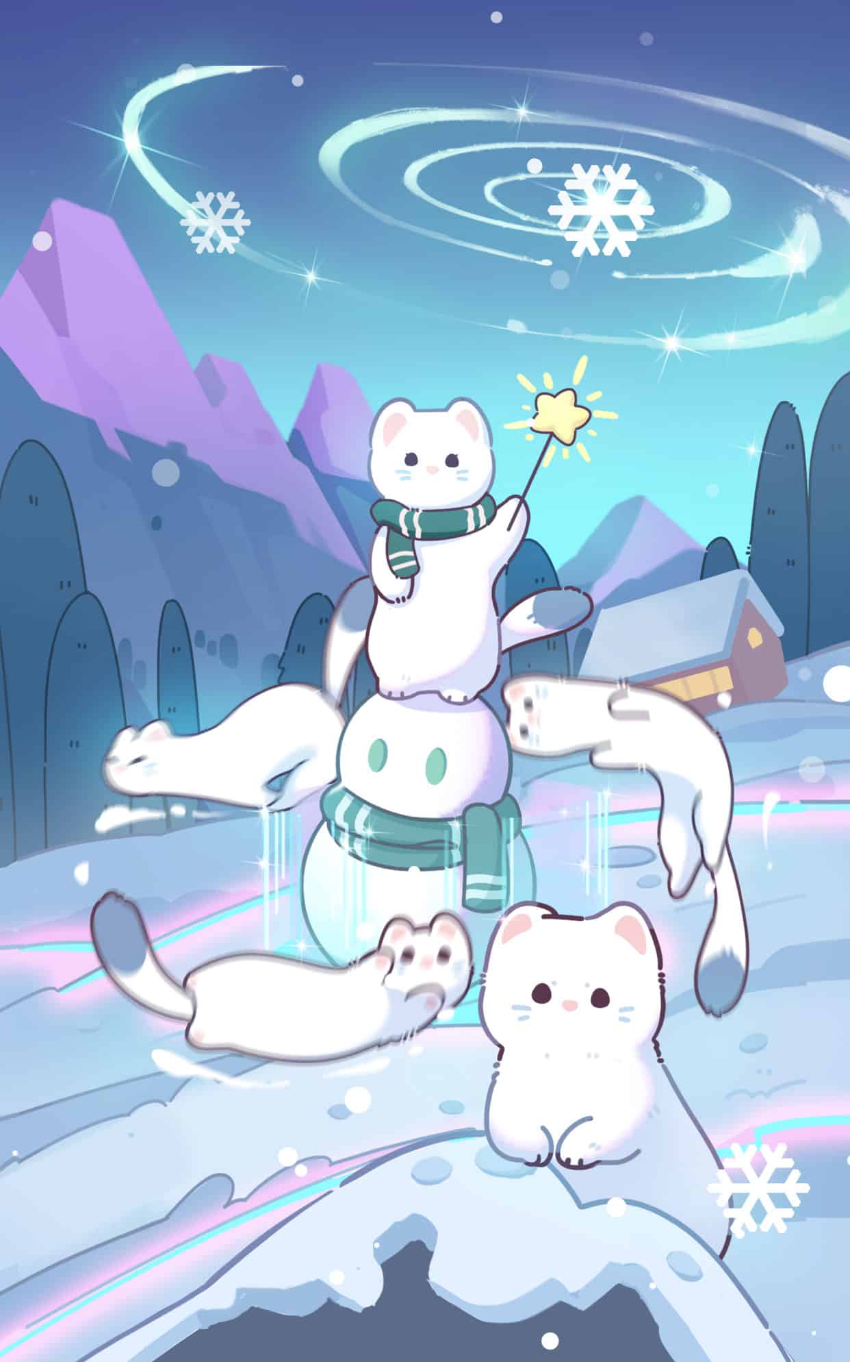 《雪地精灵鼬鼬》表情包&高清壁纸，支持导入微信和QQ作为表情包-表情包小岛
