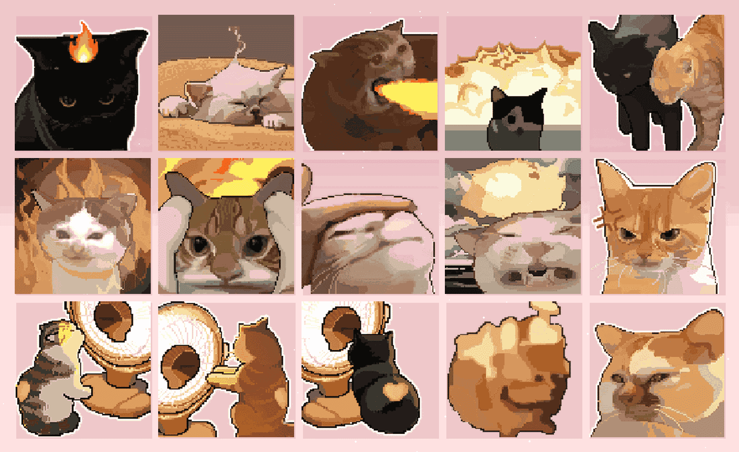 猫师傅烤火 表情包预览