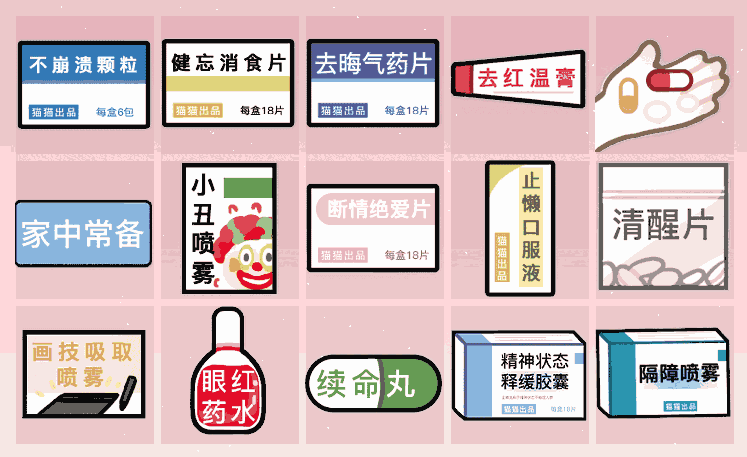家中常备 表情包预览