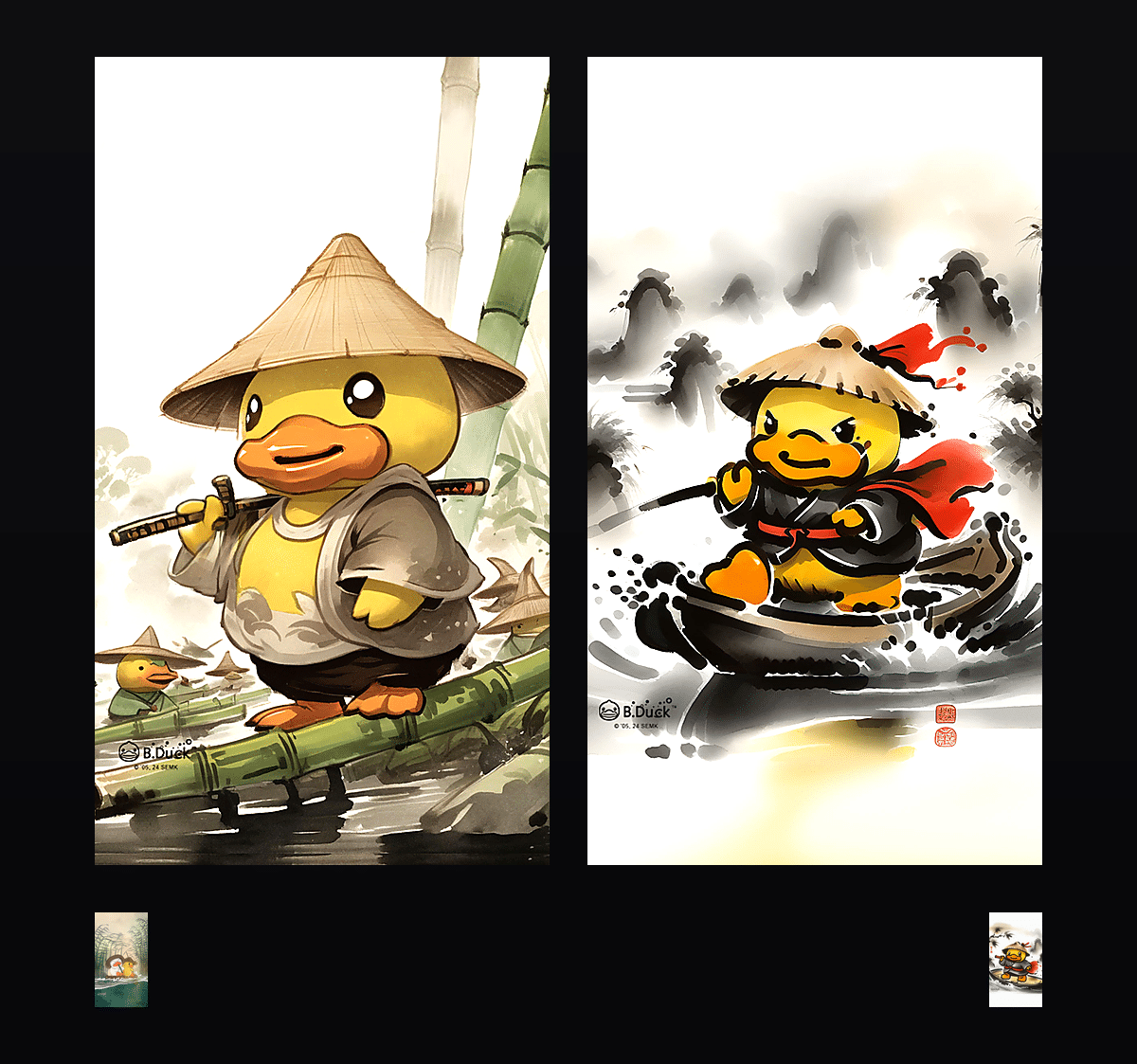 《小黄鸭侠客江湖》表情包&高清壁纸，支持导入微信和QQ作为表情包-表情包小岛