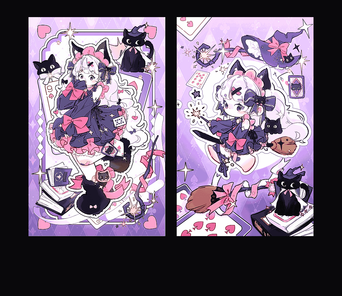 《小魔女与黑猫》表情包&高清壁纸，支持导入微信和QQ作为表情包-表情包小岛
