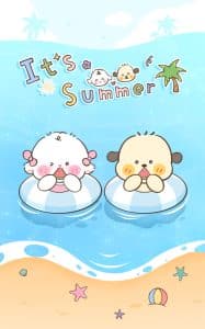 《不四小羊 夏日游趣》表情包&高清壁纸，支持导入微信和QQ作为表情包-表情包小岛
