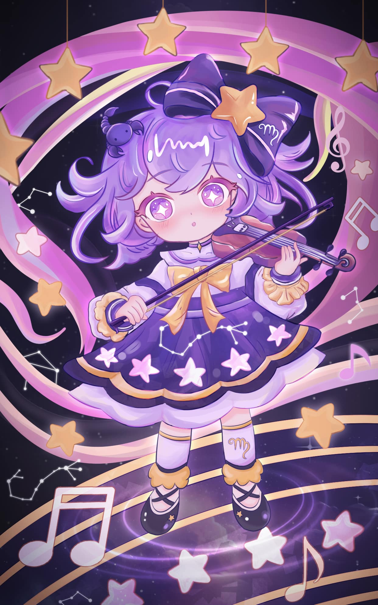 《魔法星座少女·天蝎》表情包&高清壁纸，支持导入微信和QQ作为表情包-表情包小岛