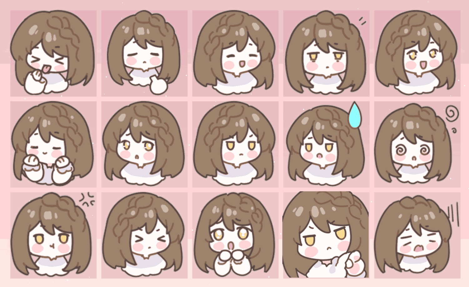 花季风系少女 表情包预览