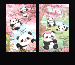 《春日灿烂大熊猫》表情包&高清壁纸，支持导入微信和QQ作为表情包-表情包小岛