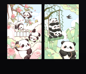 《熊猫花园》表情包&高清壁纸，支持导入微信和QQ作为表情包-表情包小岛