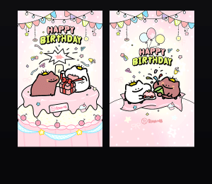《黏糊小猫生日快乐》表情包&高清壁纸，支持导入微信和QQ作为表情包-表情包小岛