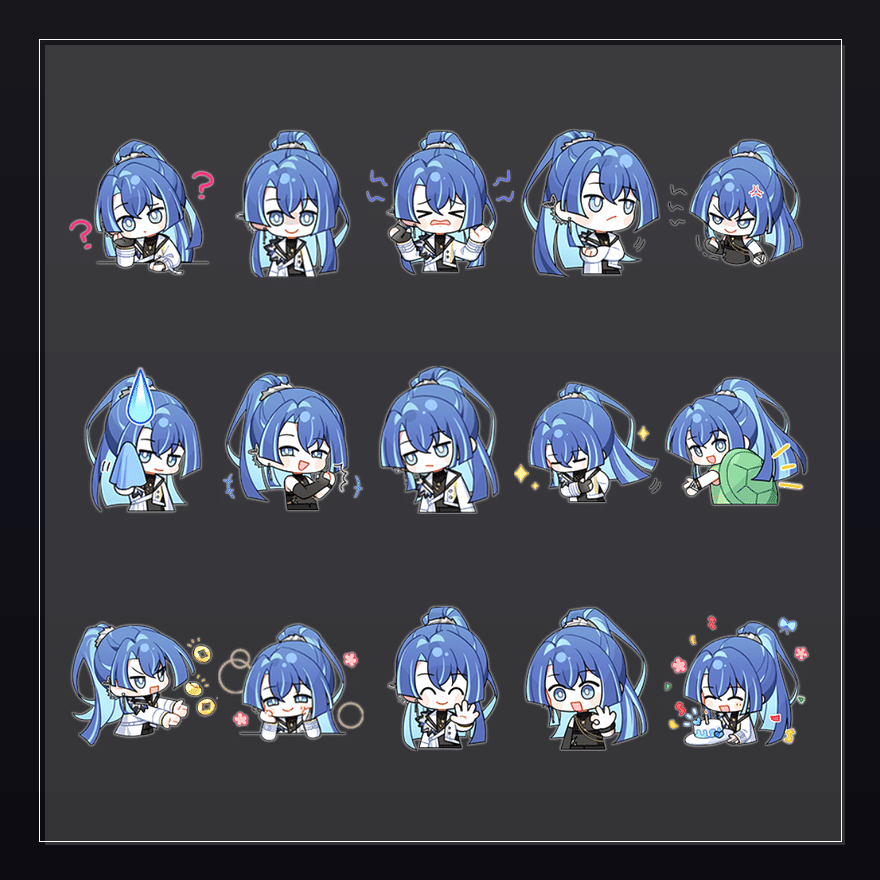 麟音织界 表情包预览