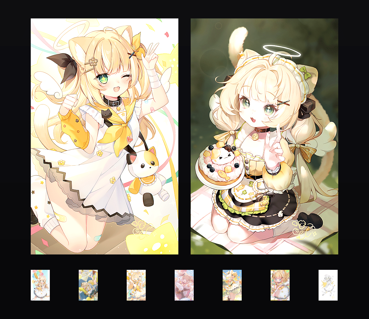 《天使喵童年纪念·村村宇宙原创角色》表情包&高清壁纸，支持导入微信和QQ作为表情包-表情包小岛