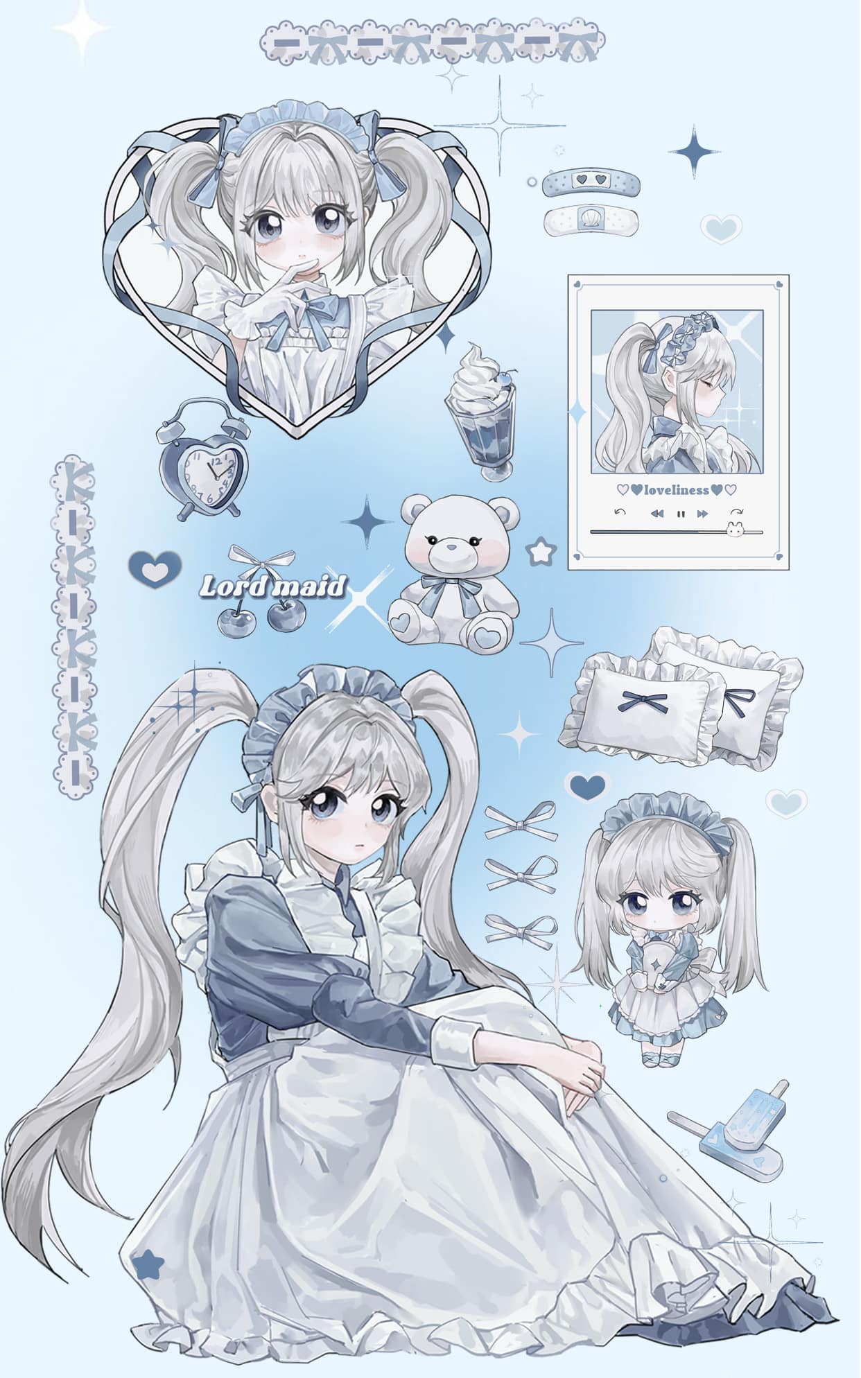 《水色少女》表情包&高清壁纸，支持导入微信和QQ作为表情包-哔哩小岛