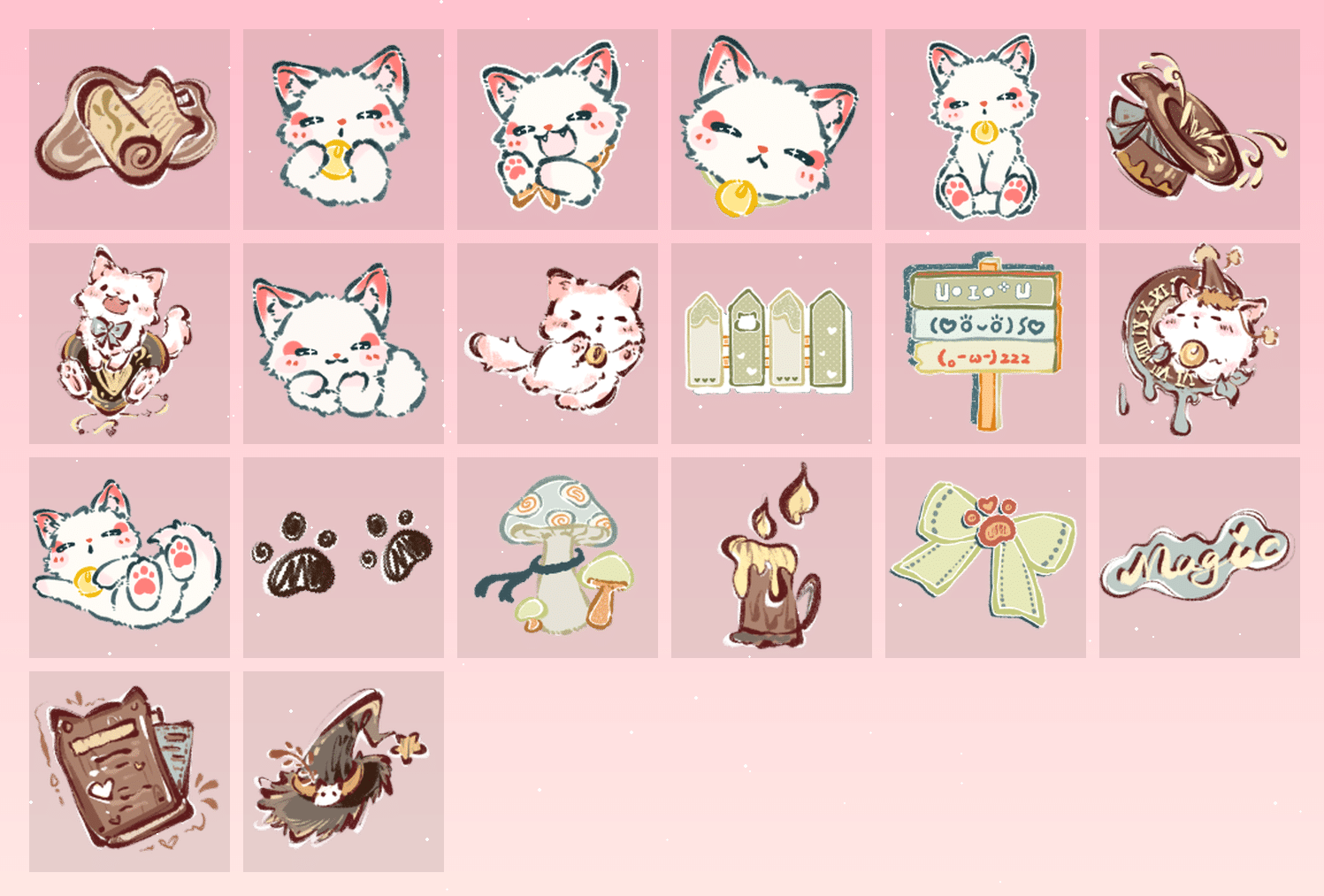 古魔法猫猫 表情包预览