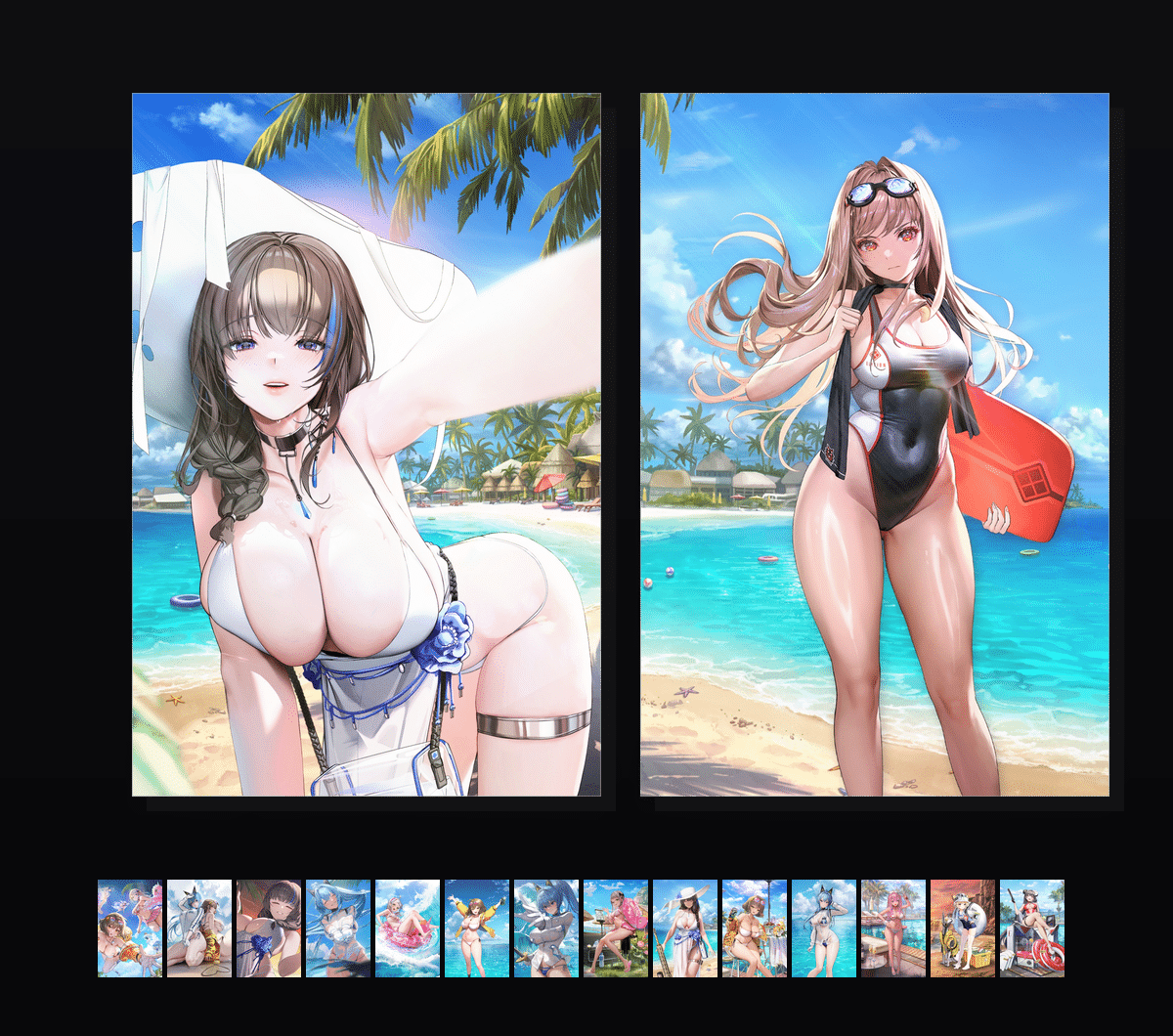 《胜利女神夏日派对》表情包&高清壁纸，支持导入微信和QQ作为表情包-哔哩小岛