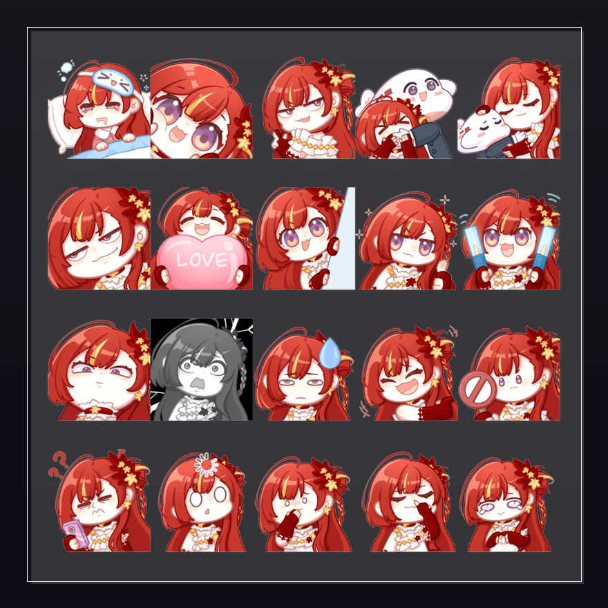 红发歌姬降临 表情包预览