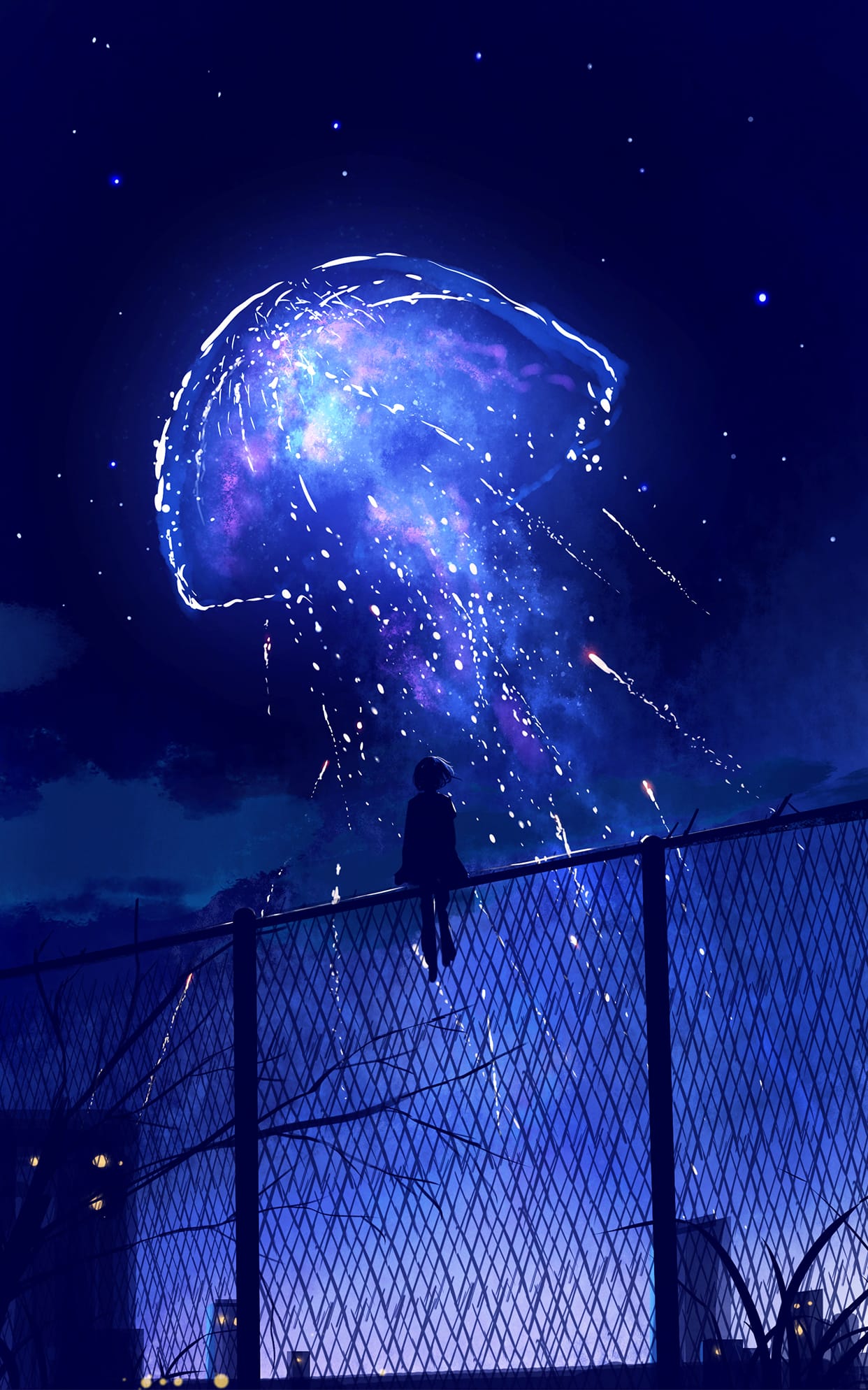 《烟花水母》表情包&高清壁纸,支持导入微信和QQ作为表情包-哔哩小岛