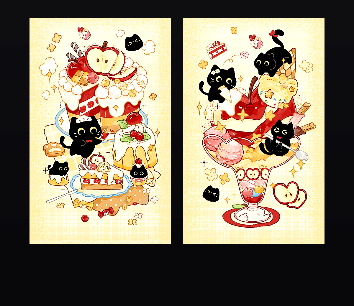 《黑猫苹果屋》表情包&高清壁纸,支持导入微信和QQ作为表情包-哔哩小岛