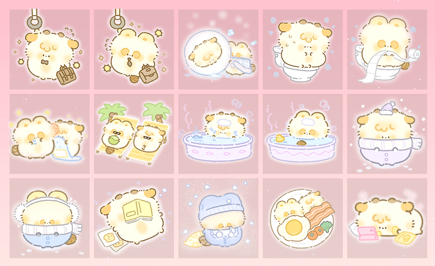 冬日棉棉和咩咩 表情包预览