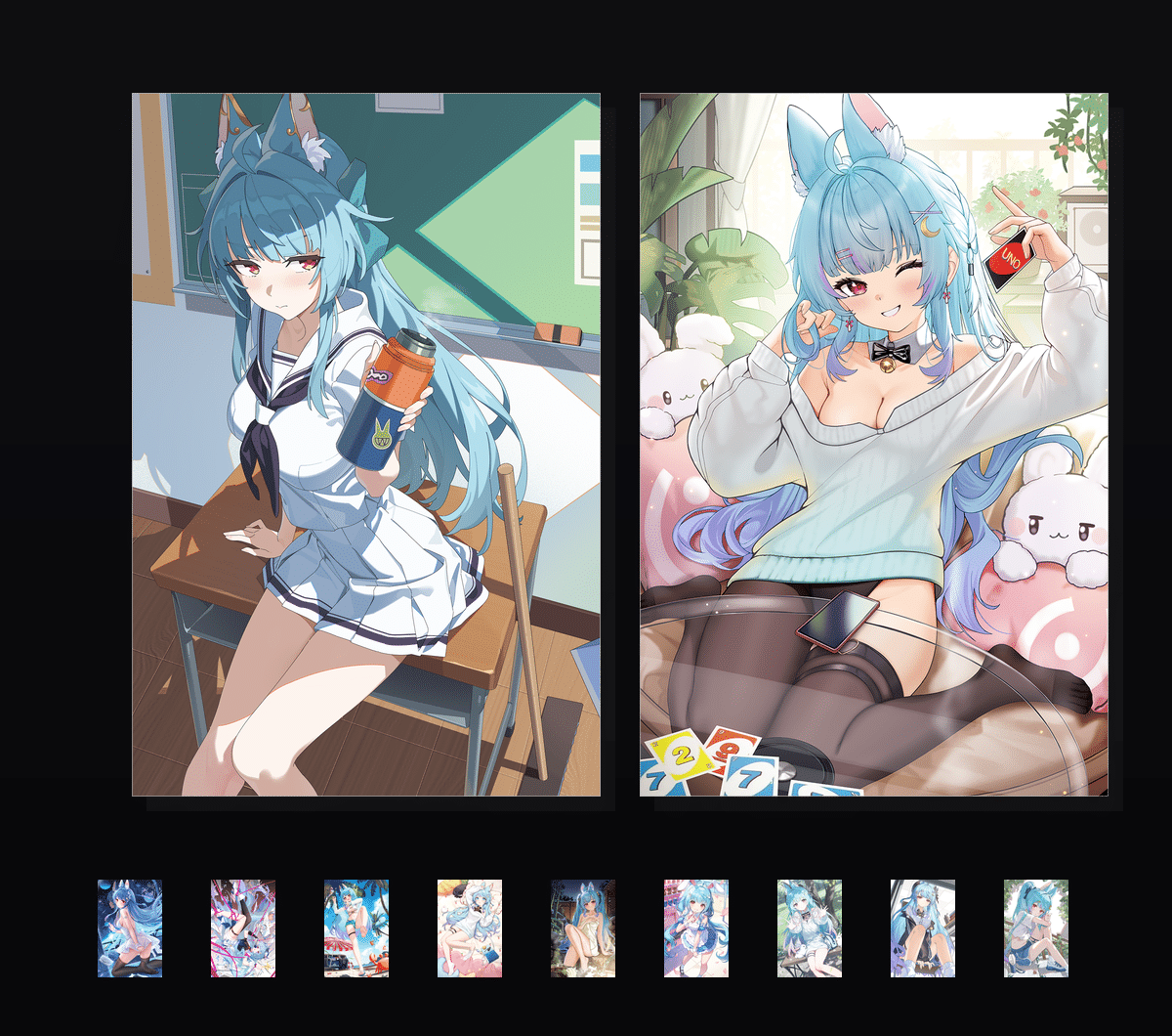 《洛澜Aurelia·想标题好澜》表情包&高清壁纸，支持导入微信和QQ作为表情包-哔哩小岛