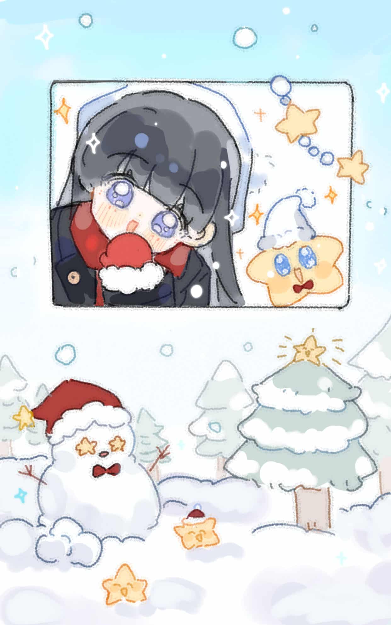 《冬日星星》表情包&高清壁纸，支持导入微信和QQ作为表情包-哔哩小岛