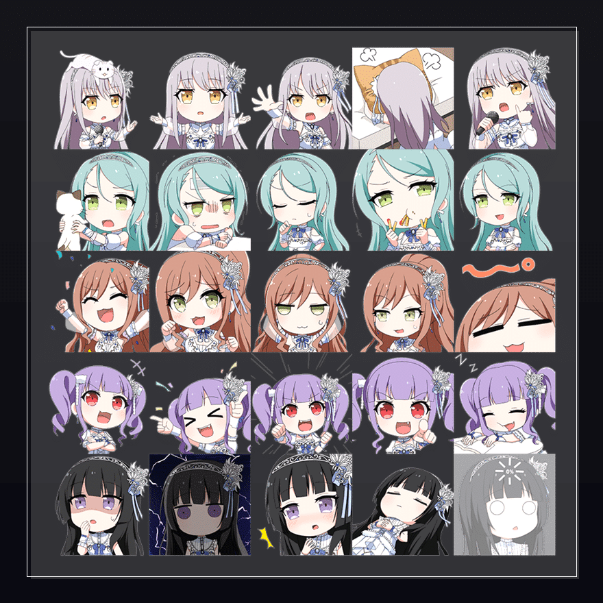 Roselia 表情包预览