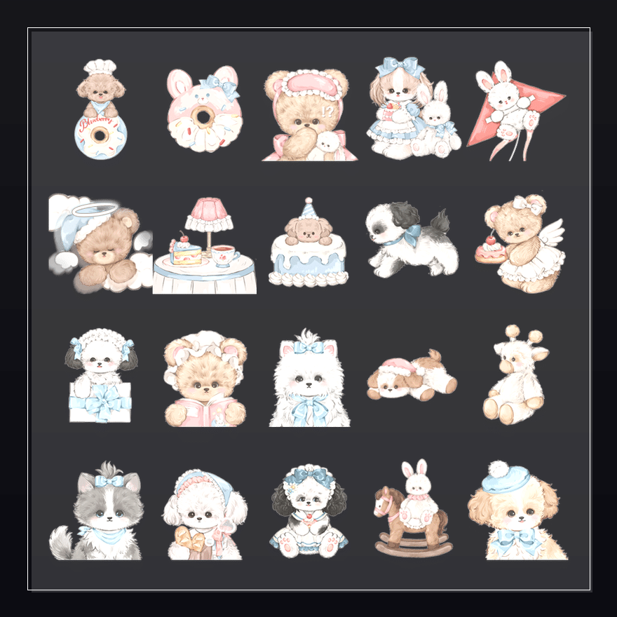 奶油熊 表情包预览